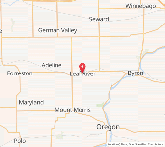 Map of Leaf River, Illinois