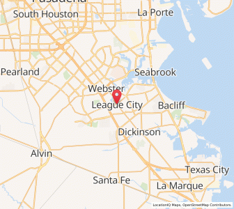 Map of League City, Texas