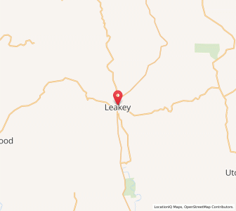 Map of Leakey, Texas