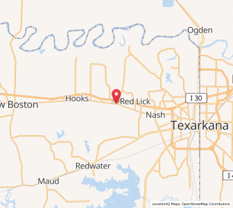 Map of Leary, Texas