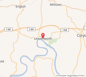 Map of Leavenworth, Indiana