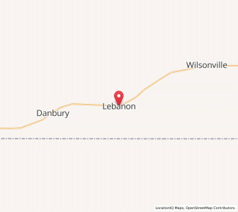 Map of Lebanon, Nebraska