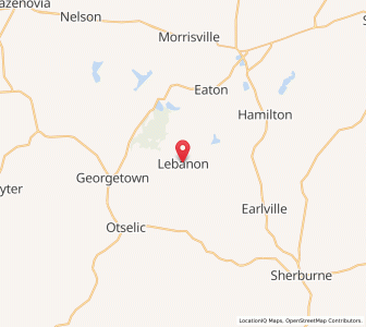 Map of Lebanon, New York