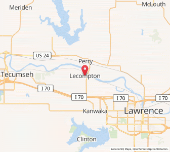 Map of Lecompton, Kansas