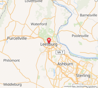 Map of Leesburg, Virginia