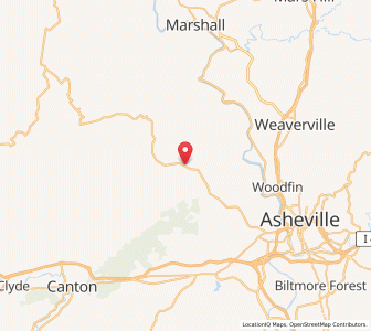 Map of Leicester, North Carolina