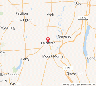 Map of Leicester, New York