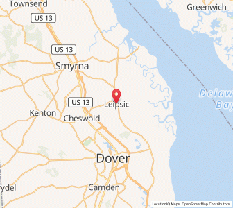 Map of Leipsic, Delaware