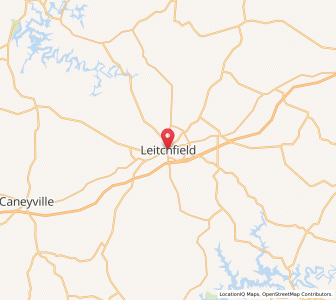 Map of Leitchfield, Kentucky
