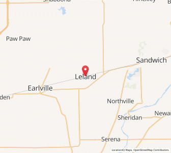 Map of Leland, Illinois