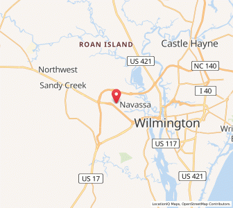 Map of Leland, North Carolina