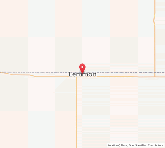 Map of Lemmon, South Dakota