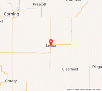Map of Lenox, Iowa