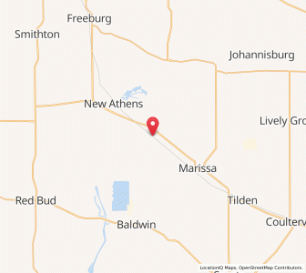 Map of Lenzburg, Illinois