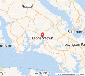 Map of Leonardtown, Maryland