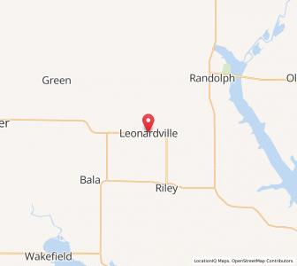 Map of Leonardville, Kansas
