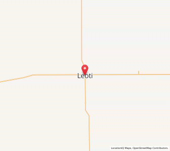 Map of Leoti, Kansas