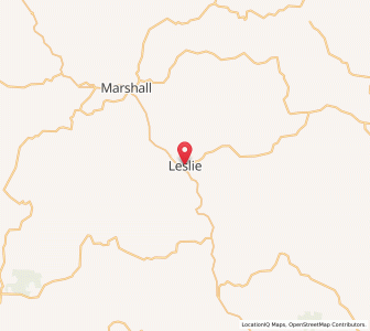 Map of Leslie, Arkansas