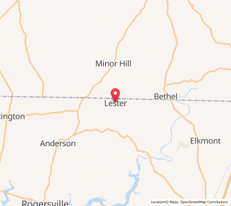 Map of Lester, Alabama