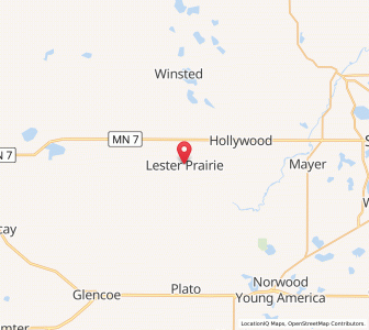 Map of Lester Prairie, Minnesota