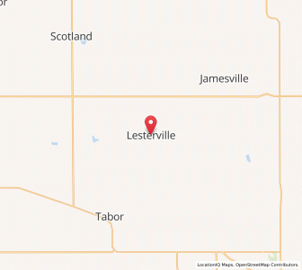 Map of Lesterville, South Dakota