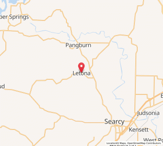 Map of Letona, Arkansas