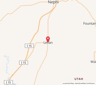 Map of Levan, Utah
