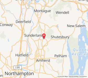 Map of Leverett, Massachusetts