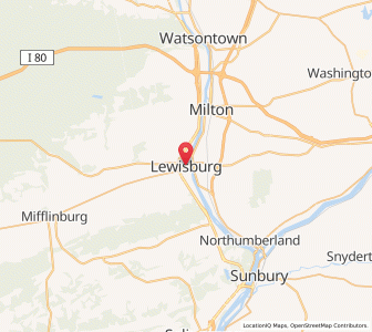 Map of Lewisburg, Pennsylvania