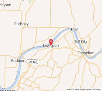Map of Lewisport, Kentucky