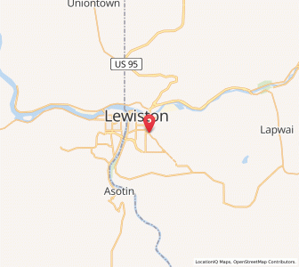 Map of Lewiston, Idaho
