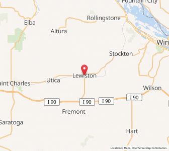 Map of Lewiston, Minnesota