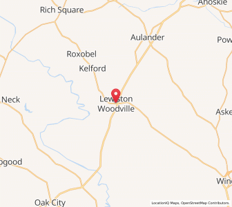 Map of Lewiston Woodville, North Carolina