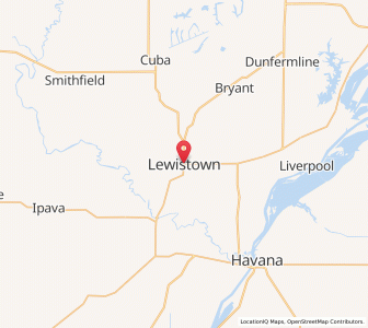Map of Lewistown, Illinois