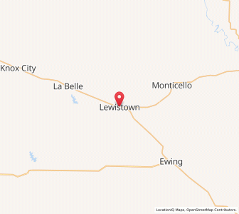 Map of Lewistown, Missouri