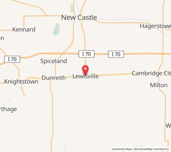 Map of Lewisville, Indiana