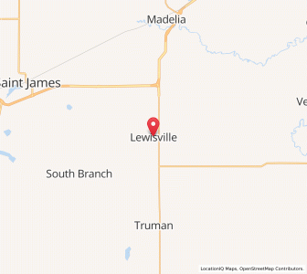 Map of Lewisville, Minnesota