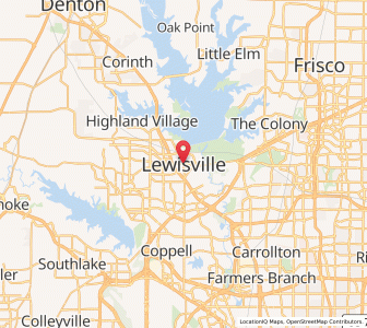 Map of Lewisville, Texas