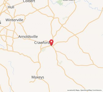 Map of Lexington, Georgia
