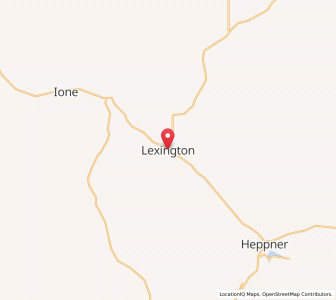 Map of Lexington, Oregon