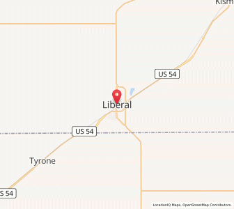Map of Liberal, Kansas