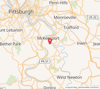 Map of Liberty (Allegheny County), Pennsylvania