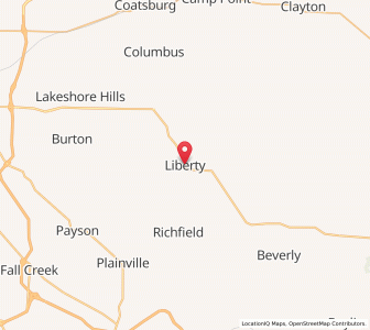 Map of Liberty, Illinois