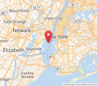 Map of Liberty Island, New York
