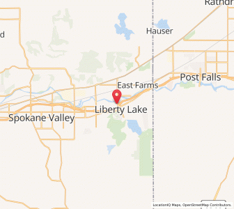 Map of Liberty Lake, Washington