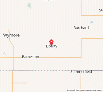 Map of Liberty, Nebraska