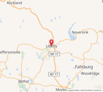 Map of Liberty, New York