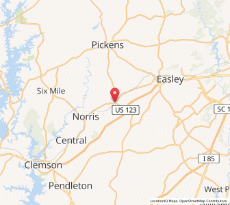 Map of Liberty, South Carolina