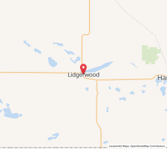 Map of Lidgerwood, North Dakota