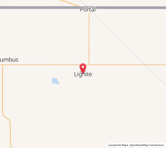 Map of Lignite, North Dakota